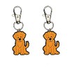 Golden Retriever Zipper Charm Set of 2 Badge Reel Accent