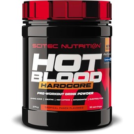 Scitec Nutrition Hot Blood Hardcore Beverage Powder Pre Training with Amino Acids and Creatine 700g Red Fruit