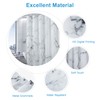 Grey White Marble Shower Curtain Set with 12 Hooks, Abstract