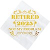 Retired 2025 Cocktail Napkins, 50 Pack 3-Ply Retirement Party Decorations