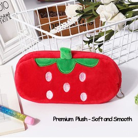 6 Pack Cute Pencil Case, MERYSAN Cartoon Plush Pencil Pen Pouch with Zipper for Girls Boys School Stationery Organizer Cosmetic Bag - 7.87 x 3.94 inches (Version 2)