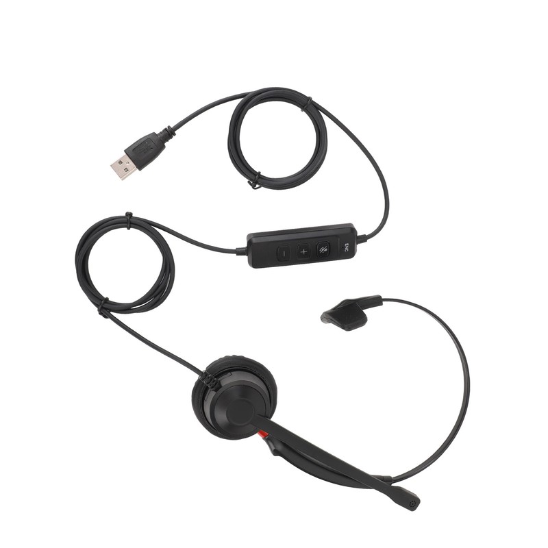 Telephone Headset Noise Canceling Comfortable Versatile Single Ear PC Headphone