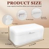 ENLOY Extra Large White Bread Box for Countertop, Stainless Steel