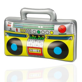 Inflatable Ghetto Blaster Approx. 45 x 42 cm - 80s 90s Fancy Dress & Carnival - Outfit Party Accessories Costume - Bad Taste Assi Retro - Hip Hop Radio Walkman