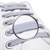 Pack of 20 elastic laces without ties, lightgrey