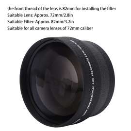 Vbestlife Telephoto Lens, 72MM 2X High Definition Camera Super Telephoto Lens, suitable for all camera lenses with 72MM aperture