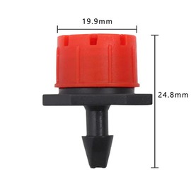 Voarge 200 Pieces Adjustable Watering Dripper Sprinkler, 8-Hole Anti-Clogging Emitter Dropper, Irrigation Dripper Sprinkler Accessories, Red, for Flower Beds, Vegetable Gardens, Lawn,