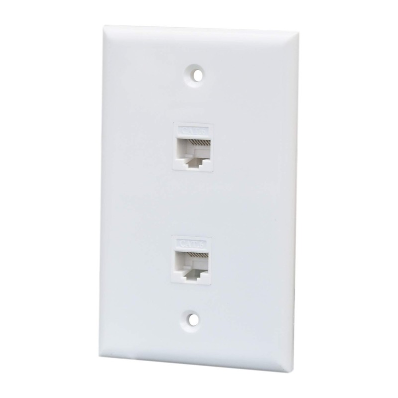 BUPLDET Ethernet Punch Down Wall Plate 2 Port with Tool
