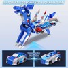 Collision Transforming Dinosaur Car Toy, Magnetic Dinosaur Transformer Car for