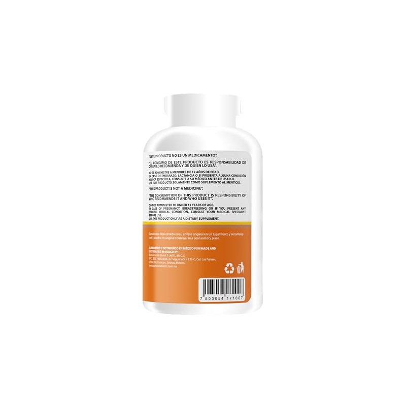 Wellthy Vitamina C con Jengibre 300 Cápsulas. 300mg de Vitamina