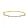 ZARD Pink Enamel and Cubic Zirconia Bangle Bracelet