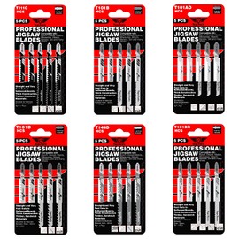 30 x TopsTools JSTTK6A T101B T101BR T101D T101AO T111C T144D Mixed Jigsaw Blades Compatible with Bosch, Dewalt, Makita, Milwaukee and many more