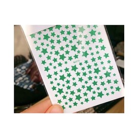Glitter Star Nail Stickers Shiny Stars Self Adhensive Nail Decals Me016 Green Nail Wraps Art Stickers Manicure Supplies for Women for Home Nails Full Long Lasting Easy Apply and Remove