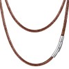 PROSTEEL Rope Chain Necklace String Brown Leather Necklaces Pendant Cord