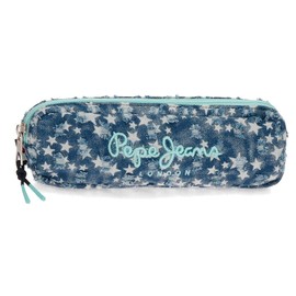 Pepe Jeans Denim Star Pencil Case, Blue, Talla Unica, Case
