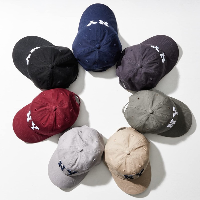 Newhattan Newhattan 1400 Stonewash Baseball Cap, 100% Cotton, Men's, Women's,