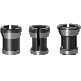 HaoTrade Pack of 3 Router Collet Chuck Router Bit Collets Adapter Milling Chuck Adapter for Straight Grinder Cutting Engraving Machine 6 mm 6.35 mm 8 mm
