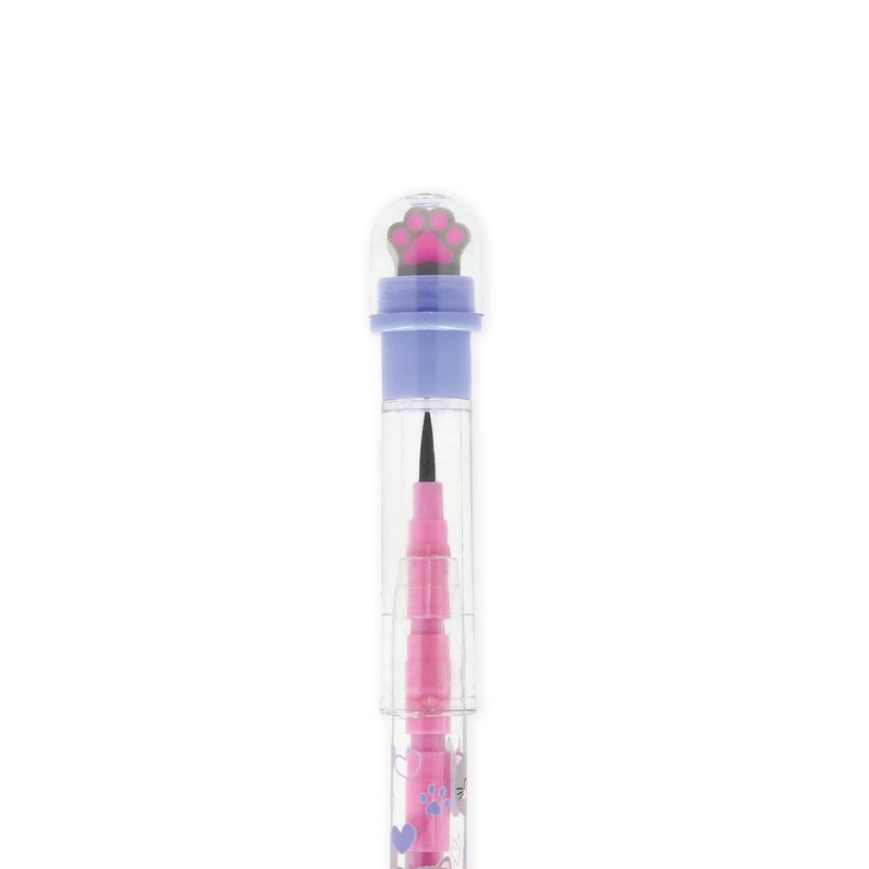 Legami - Stackable Pencil with Eraser Take a Tip, Kitty