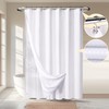River Dream Waffle 3 in 1 Shower Curtain Set, White