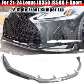 dtangor For 2021-25 Lexus IS350 IS500 F-Sport V-Style Carbon Fiber Look Front Bumper Lip