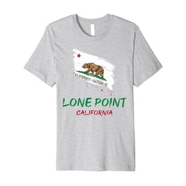 Lone Point California Paint Splatter Flag Vacation Souvenir Premium T-Shirt
