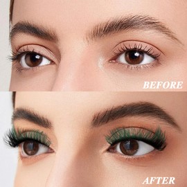 Lurrose Fake Eyelashes, Long Eyelashes, Makeup Natural False Eyelashes, Natural False Eyelashes, Ultra Dense, Recitals, Stage Makeup, Halloween, 5 Pairs