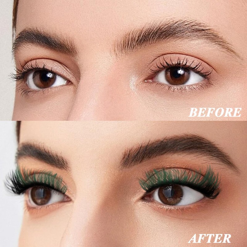 Lurrose Fake Eyelashes, Long Eyelashes, Makeup Natural False Eyelashes, Natural