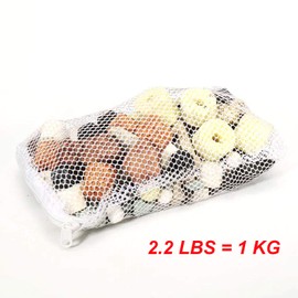 EKUEY 2.2 lbs Pre-Filter Media Bag for Tank Aquarium Filtration with Activated Carbon Ceramic Ring