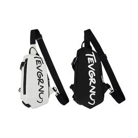 2Pzs Bolso Cruzado En El Pecho Para Hombre Y Mujer, Bolsa Bandolera, Riñonera Deportiva, Mochilas Informales Bolsa Cintura Para Deportes Al Aire Libre, Correr Y Viajar, Negro + Blanco