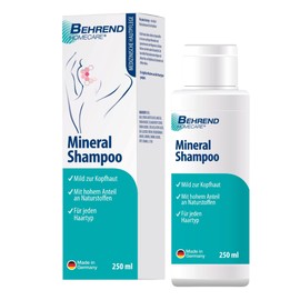Behrend Homecare Mineral Shampoo for Supportive Care for Psoriasis, Neurodermatitis & Eczema - Mild Hair Care for All Hair Types & Suitable for Daily Hair Washing - Made in Germany (250 ml)