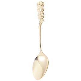 Takakuwa Metal Rose Cutlery Dessert Spoon, Gold 004980