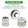 TAISHER 2PCS 304 Stainless Steel Flexible Movable Connector, 1/2" NPT
