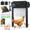 Automatic Chicken Coop Door Solar Powered and 5000mAh Battery, LCD