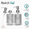 Autumn Alley Glass & Galvanized Soap Dispenser Set for Hand