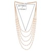 Champagne Gold Oval Beads Statement Necklace Multi-Strand Long Chains with