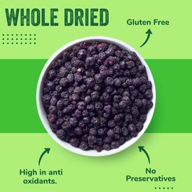 Dried Blueberries 2 lb (32 oz) – Gluten-Free & Peanut-Free, Slightly Sweetened – Great for Baking & Snacking – Berries with Benefits