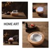 Fancemot Glass Essential Oil Diffuser with Real Wood Base, 180ml