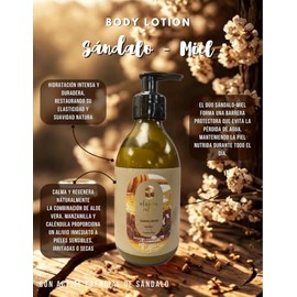 OLEUM VITAE. Body Lotion Sándalo-Miel. Crema Corporal con Aceite Esencial de Sándalo. Altamente Hidratante. Relajante. 250gr