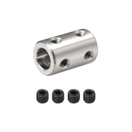 DMiotech 8-8mm Bore L22XD14 Rigid Coupling Shaft Coupling Joint Connector w Screws Stainless Steel Motor Shaft Extension Connector for 3D Printer