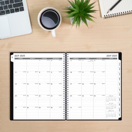 Appointment Book 2025-2026 - Appointment Planner with Weekly ＆ Monthly Spread, Jul 2025 - Jun 2026, 8.5’’ x 10.5’’, Large, 15 Minute Increments, 2025-2026 Daily Planner with Pockets, Tabs, thick paper