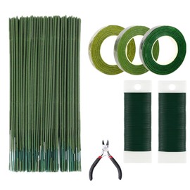 ZXYZLJJD 7Pcs Blumen Bastel Set, einschließlich Blumen-Bänder und Wraps, Draht-Schneider, Blumen-Band, Blumenstiel-Drähte, DIY Blumenstrauß-Stiel Wickel Floristen