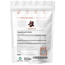 Micro Ingredients Micro Ingredients Pumpkin Seed Oil with Saw Palmetto, 3,000mg Per Serving, 150 Softgels | Cold Pressed, Pure Virgin Oil, Herbal Supplement | Supports Urinary, Bladder & Prostate Health | Non-GMO