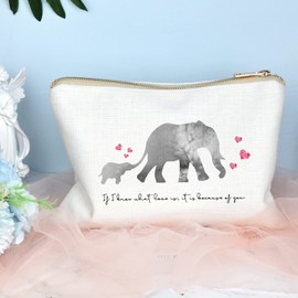 Mother and Baby Elephant Makeup Case Gift from Kid to Mommy Elephants Gift Idea Mommy Baby Mother's Day Bag Mother's Day Gift Mom Gift Cute and Lovely Gift