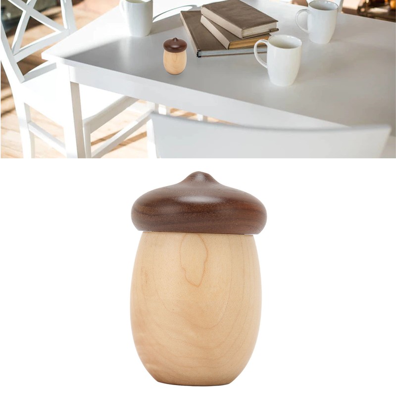 Acorn Shaped Toothpick Container 8cm Height Rounded Structure Eco Friendly