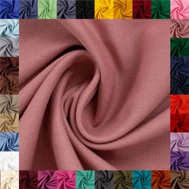 Swafing Heather Cotton Woven Fabric Plain Coupon (Dusky Pink, 1 m) (436) - 36 Different Colours