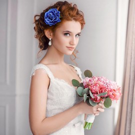 Minkissy Blue Hair Clips 1Pc Rose Hair Clip Rose Brooch Pin Flower Hairpin Flamenco Dancer Pin Up Flower Brooch for Wedding Party (Sky Blue) Artificial Rose