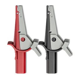 Cleqee Heavy Duty Alligator Clips Fully Insulated Alligator Clips with 4 mm Banana Socket Pack of 2 1000V 10A for Electrical Testing