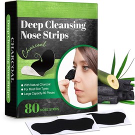 IDUCEN Pore Strips 80PCS Blackhead Remover Nose Bamboo Charcoal Deep Cleansing and Minimizing Suitable for All Skin Types Men Women / 아이듀센 모공 스트립 80PCS 블랙헤드 리무버 코 대나무 숯 딥 클렌징 및 최소화 모든 피부 타입 남성 여성에게 적합합니다