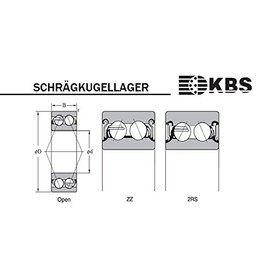 KBS Angular Contact Ball Bearing 3307 2RS
