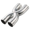 LCGP Universal 2.5" In/Out Crossover X Pipe 12" Length Stainless